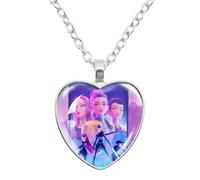 K-Pops Demons Hunters Collana Hun-Trix RU Mi sa Ja Boys di Rpy Ti Ger Cartoni Animati Collana K-Pop D-Demon H-Hunters Merch Heart Pendenti collane Accessori per i fan, le donne, le ragazze, Gemma