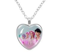 K-Pops Demons Hunters Collana Hun-Trix RU Mi sa Ja Boys di Rpy Ti Ger Cartoni Animati Collana K-Pop D-Demon H-Hunters Merch Heart Pendenti collane Accessori per i fan, le donne, le ragazze, Gemma