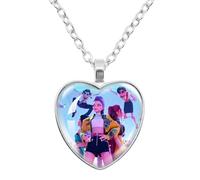 K-Pops Demons Hunters Collana Hun-Trix RU Mi sa Ja Boys di Rpy Ti Ger Cartoni Animati Collana K-Pop D-Demon H-Hunters Merch Heart Pendenti collane Accessori per i fan, le donne, le ragazze, Gemma