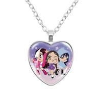 K-Pops Demons Hunters Collana Hun-Trix RU Mi sa Ja Boys di Rpy Ti Ger Cartoni Animati Collana K-Pop D-Demon H-Hunters Merch Heart Pendenti collane Accessori per i fan, le donne, le ragazze, Gemma