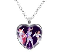 K-Pops Demons Hunters Collana Hun-Trix RU Mi sa Ja Boys di Rpy Ti Ger Cartoni Animati Collana K-Pop D-Demon H-Hunters Merch Heart Pendenti collane Accessori per i fan, le donne, le ragazze, Gemma