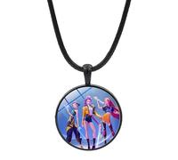 K-Pops Demons Hunters Collana Hun-Trix ru mi sa Ja Boys Rpy Ti Ger Cartoni Animati Collana K-Pop D-Demon H-Hunters Merch Circolare Pendenti Collane Accessori per I Fan, Donne, Gemma