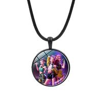 K-Pops Demons Hunters Collana Hun-Trix ru mi sa Ja Boys Rpy Ti Ger Cartoni Animati Collana K-Pop D-Demon H-Hunters Merch Circolare Pendenti Collane Accessori per I Fan, Donne, Gemma
