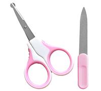 K-Pro Forbici & Lima Bambini per unghie Set - Punte Arrotondate - Bambino Baby Manicure (rosa)