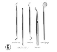 K-Pro Set per la pulizia dei denti per la rimozione del tartaro 5 pz S