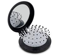 K-Pro Spazzola per Capelli con Specchietto - Pieghevole e Portatile per Borsetta