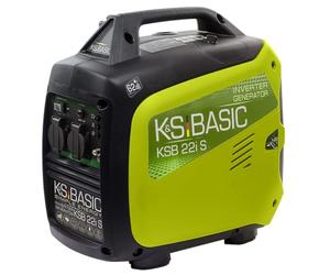 K&S BASIC KSB 22i S Generatore inverter 2000 W 4 Tempi Portatile Benzina Silenzioso per Campeggio Camper Pesca Caravan con Modalità Eco, 2x230 V Prese, Rame, Compatto Silenzioso Leggero