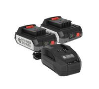 K&S Könner&Söhnen Kit di avviamento KS 20V2-1-DUAL: 2 batterie da 20 V 2 Ah e caricatore da 2,4 A per utensili a batteria, caricabatterie, tensione di uscita nominale 21,5 V, corrente di uscita
