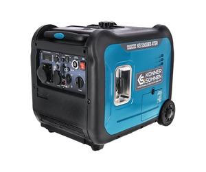 K&S Könner&Söhnen KS 5500iE S ATSR Generatore inverter 5500 W Generatore di corrente, presa Schuko 230 V,CEE 230 V,32 A,2 porte USB, benzina invertitore con indicatore LED, unità di emergenza EURO