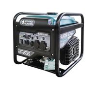 K&S Könner & Söhnen KS Inverter-Benzingeneratore, generatore inverter max. potenza 4500 W, USB QC 3.0, Type-C, modalità Eco, display LED, 4 tempi, 12V, 2×230 V prese, generatore di emergenza a benzina