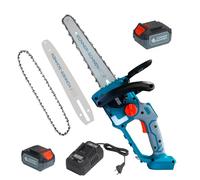 K&S Könner&Söhnen KS MCS20V-12 Set motosega a batteria con spada da 30 cm e 10 m/s, motosega elettrica, caricatore da 20 V e batteria, 2 spade e 2 catene da 12″ + 1 batteria (KS 20V4-1)-Regalo!