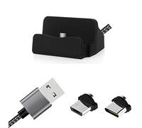 K-S-Trade Caricabatterie per Oukitel WP28 Alta qualità Docking Station Stazione E Supporto di Ricarica Caricatore Sincronizzazione Compatibile con Oukitel WP28 Collegamento Magnetico con Connettore