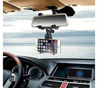 K-S-Trade Compatibile con Cubot King Kong CS Supporto Smartphone Specchietto Retrovisore Titolare Monte Auto Universal Porta Telefono Staffa Culla Cruscotto Montaggio Holder Nero