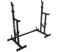 K-Sport - Attrezzo per bodybuilding regolabile, squat rack con spotter & dip , sbarra sollevamento pesi, stand power cage, telaio per panca