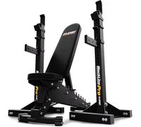 K-Sport: Massivo supporto per manubri con panca multifunzionale, regolabile in più livelli, professionale, regolabile fino a 350 kg, set professionale professionale