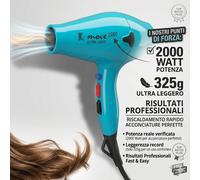 K-STYLE PHON ASCIUGACAPELLI PROFESSIONALE ULTRA LEGGERO 325g- 2000W + 2 BECCHI