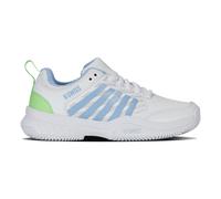 K-Swiss Court Express 2 Scarpa Per Terra Rossa Donna-Bianco,Blu Chiaro in bianco, Taglia: 37.5