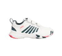 K - Swiss Court Express 2 Strap Scarpa Per Tutte Le Superfici Bambini Bianco, Color Petrolio, Taglia: 28