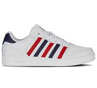 K-Swiss Court Palisades, Scarpe da Ginnastica, Wht Mars Red Peacoat, 37.5 EU