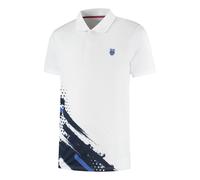 K-Swiss Hypercourt Print Polo Stripe Tennis/Padel - Bianco/Blu Navy/Blu Brillante | Prestazioni Maschili
