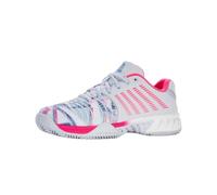 K-Swiss Performance Express Light 3 Padel, Scarpe da Tennis Donna, Arctic Ice/White/Neon Pink, 39.5 EU