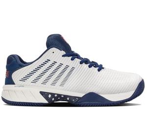 K-Swiss Performance Hypercourt Express 2 HB - Scarpa da Tennis, Blanc de Blanc/Blue Opal/Lollipop,