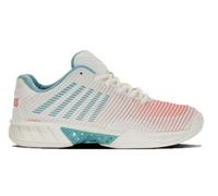 K-Swiss Performance Hypercourt Express 2 - Scarpe da Tennis da Ragazzo, Blanc De Blanc Nilo Blu Deserto Fiore, 37 EU
