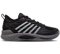 K-Swiss Scarpe da tennis Hypercourt Supreme 2 Uomo, Nero/Grigio acciaio/Rosso fuoco, 39.5 EU