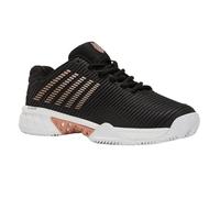 K-Swiss Scarpe Sportive Hypercourt Express 2 da Donna, Nero Bianco Oro Rosa, 38 EU