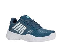 K-Swiss Scarpe Unisex per Bambini Court Express CarpetTennis, Indian Teal White Aqua Splash, 33 EU