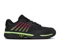 K-Swiss Tennis Hypercourt Express 2 HB, Scarpe da Tennis Uomo, Black/Soft Neon Green/Neon Lav, 40 EU