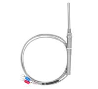 K Type Thermocouple Temperature Sensor | 304 Stainless Steel M8 Probe 5x50mm | Industrial Thermocouple for Plastic/Food/Textile | 0-400℃ External Measurement (1M)