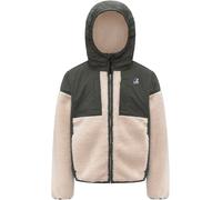 K-Way - Giacca bimateriale - P. Samson 4.0 Orsetto Green Blackish--Ecru in Pelle - Taglia 8a - Verde