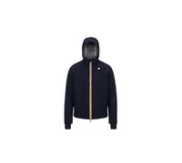 K-Way Giacca Corta Uomo con 3 Strati di Nylon, Fodera in Jersey, Cuciture termonastrate, Cappuccio e Fondo Corpo Regolabili, Tasche con Zip, Logo in Silicone, vestibilità Slim, Chiusura con