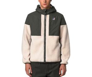 K-Way - Giacca da uomo in materiale - Samson 4.0 Orsetto Green Blackish Ecru per Uomo in Pelle - Taglia M - Verde