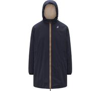 K-Way - Giacca lunga isolata e impermeabile - Le Vrai 4.0 Eiffel East Orsetto Depht Blue in Nylon - Taglia L - Blu navy