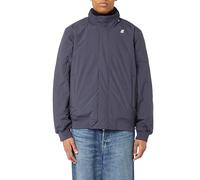 K-Way Giubbotto uomo, modello Amaury Ripstop Prime Marmotta, tessuto nylon ripstop, vestibilità slim, collo alto con cappuccio, chiusura con zip e patta, colore Blu Blu BLUE D-BLUE A