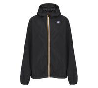 K-Way, ,Jackets ,Donna ,Nero ,M Giacca Nera Impermeabile con Cappuccio e Logo