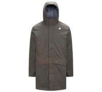 K-Way - Parka da uomo con isolamento e impermeabile - Jarno Twill Marmotta Black Olive-Blue Airforce per Uomo - Taglia XL - Kaki