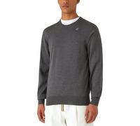 K-Way Maglia Uomo Sebastien K6113BW Grey MD Mel Logo Girocollo Regular Fit Lana Merino AI21 M