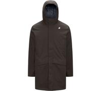 K-Way - Parka da uomo con isolamento e impermeabile - Jarno Twill Marmotta Black Olive-Blue Airforce per Uomo - Taglia S - Kaki