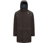 K-Way - Parka da uomo con isolamento e impermeabile - Jarno Twill Marmotta Black Olive-Blue Airforce per Uomo - Taglia L - Kaki