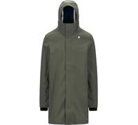 K-Way - Parka lunga e imbottita - Thomas Bonded Green Blackish Blue Depth per Uomo in Pelle - Taglia XL - Verde