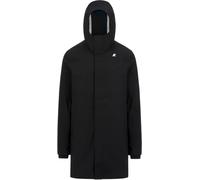 K-Way - Parka lungo da uomo - Thomas Bonded Black Blue Depht per Uomo in Pelle - Taglia S - Nero