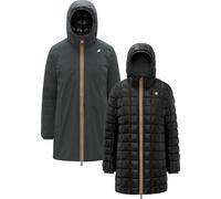 K-Way - Parka reversibile in Primaloft® - Sophie St Thermo Double Green Blackish Black Pure per Donne - Taglia L - Nero