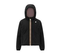 K-WAY piumino con cappuccio p.lily nero rosa 6a