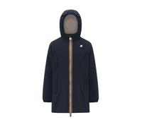 K-way piumino lungo reversibile con cappuccio p.denise blu rosa 3a
