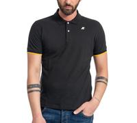 Polo K-way da uomo, in cotone, colore nero, vestibilità slim, modello K1125BW...