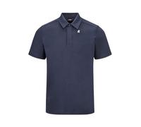 K-Way Polo Uomo, Modello VINCELLE Light, in Jersey Stretch, Colletto Classico e abbottonatura, Logo sul Petto, Maniche Corte, vestibilità Regolare, Colore Blue Depth XXL