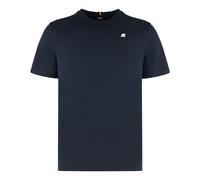 K-Way - T-shirt girocollo Odom Letitrain in cotone - - Tops - Uomo - Blu - L